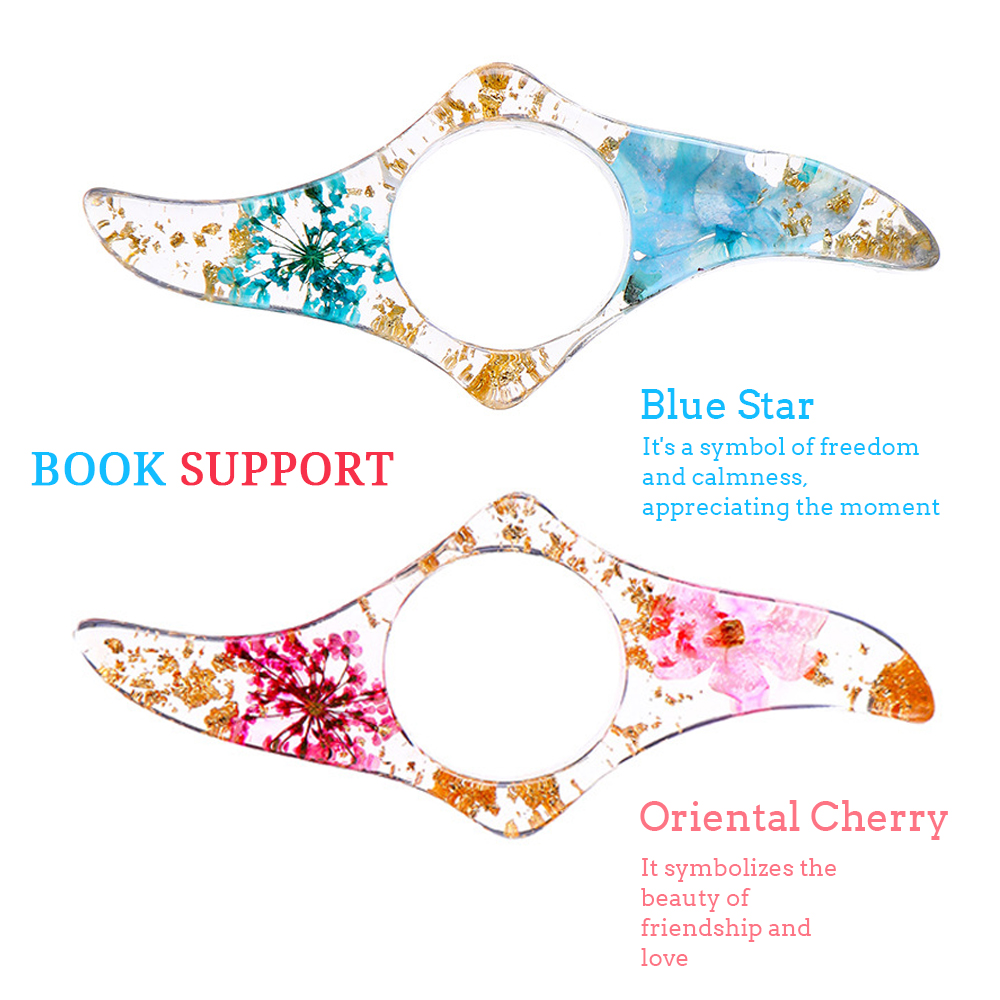Dried Flower Bookmark - Requintado flores secas polegar livro suporte