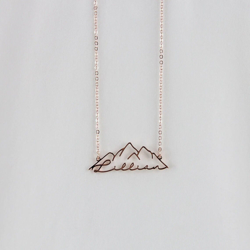 Birth Flower Necklace - Nome personalizado colar moda personalizado inspirado