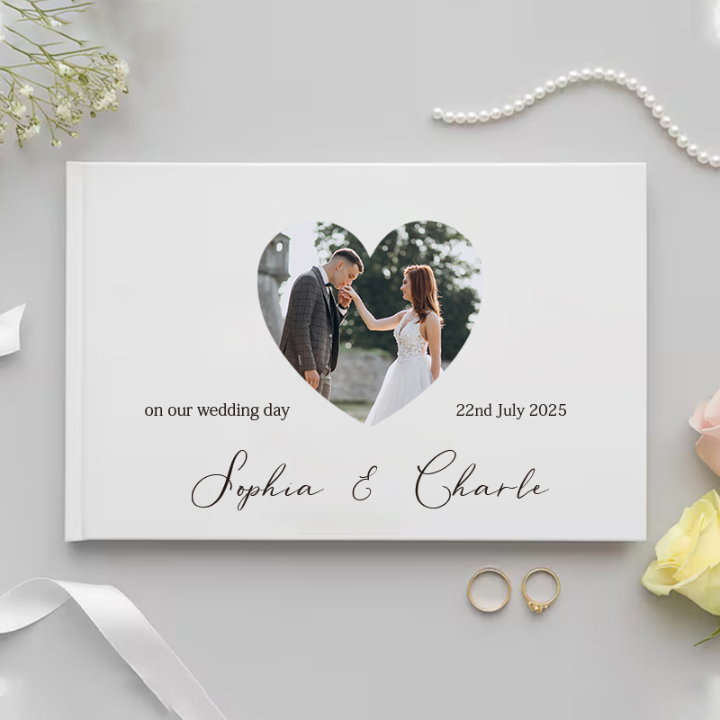 Custom Photo Book - Livro de visitas personalizado para presente