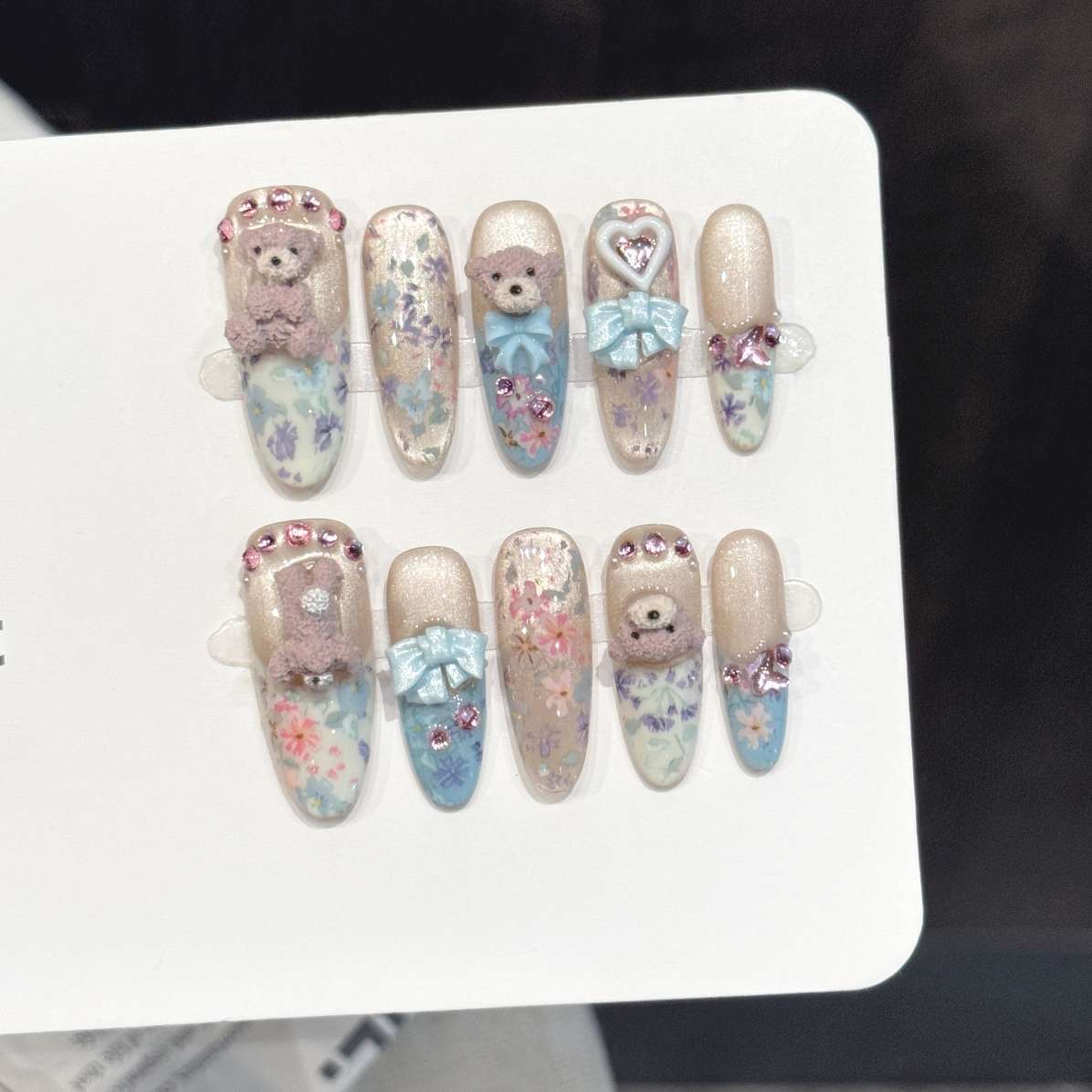 10 Unidades de Unhas Postiças  - Pressed Flower Art avaliação e preço