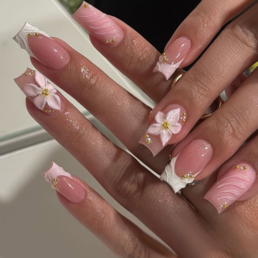 24 peças por caixa. Unhas post - Pressed Flower Art avaliação e preço