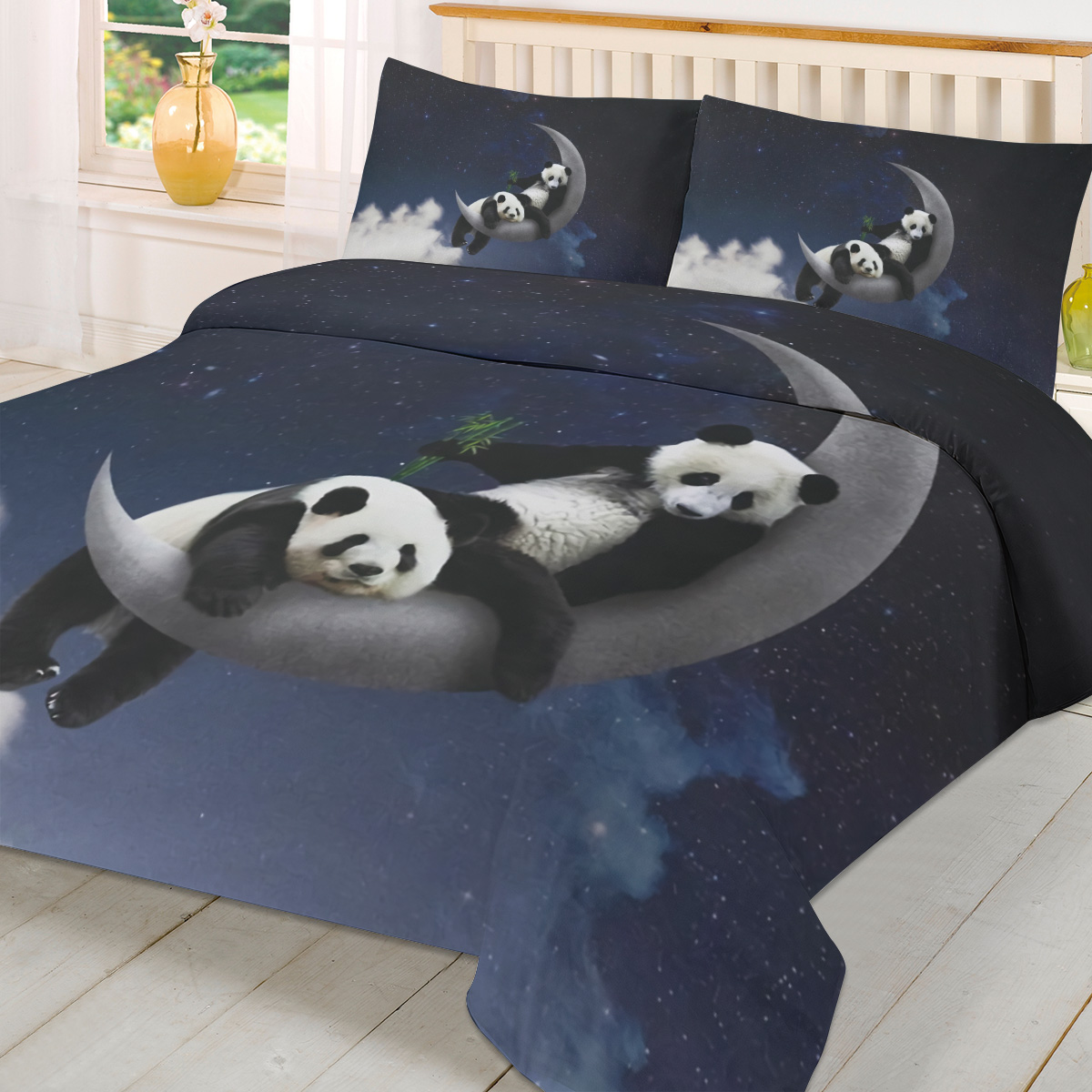 Lua noite céu panda bambu estr - Custom Night Sky avaliação e preço
