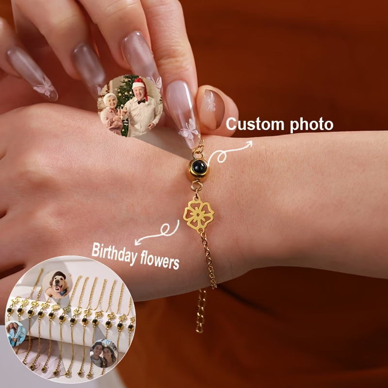 Pulseira Personalizada com Fot - Birth Flower Necklace avaliação e preço