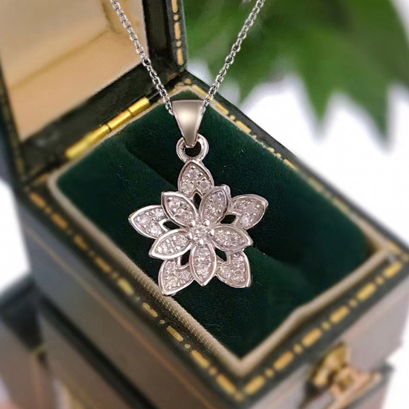 925 prata esterlina flor colar - Birth Flower Necklace avaliação e preço