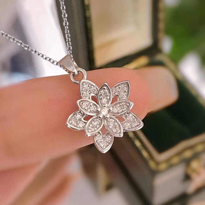 925 prata esterlina flor colar - Birth Flower Necklace avaliação e preço