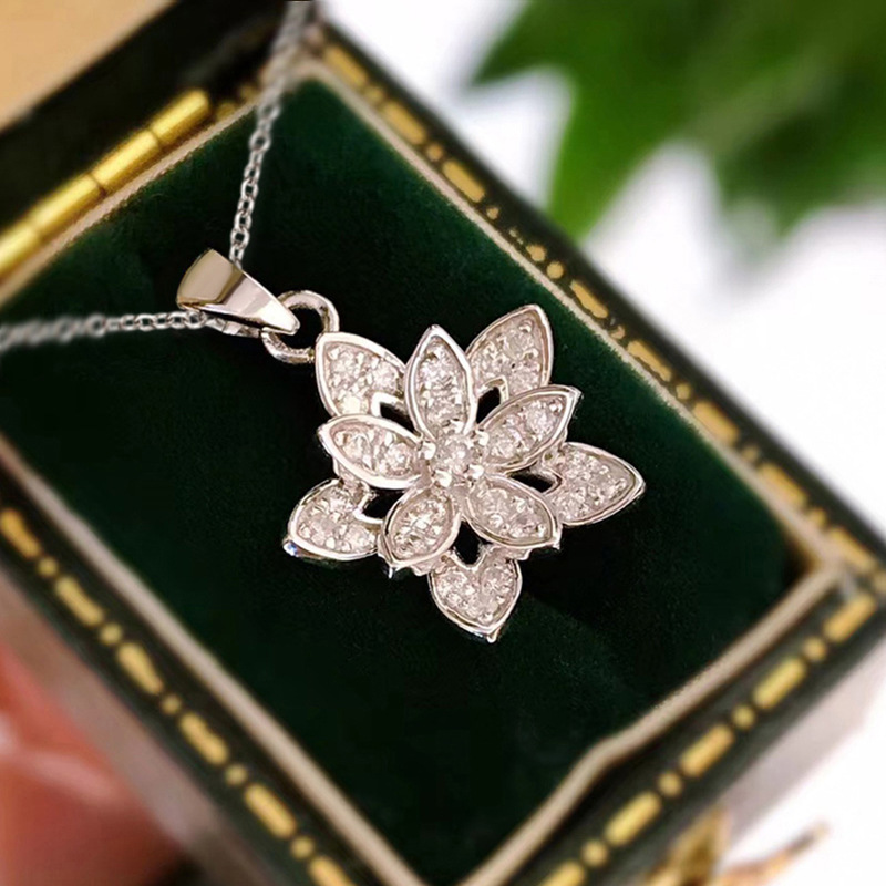 925 prata esterlina flor colar - Birth Flower Necklace avaliação e preço