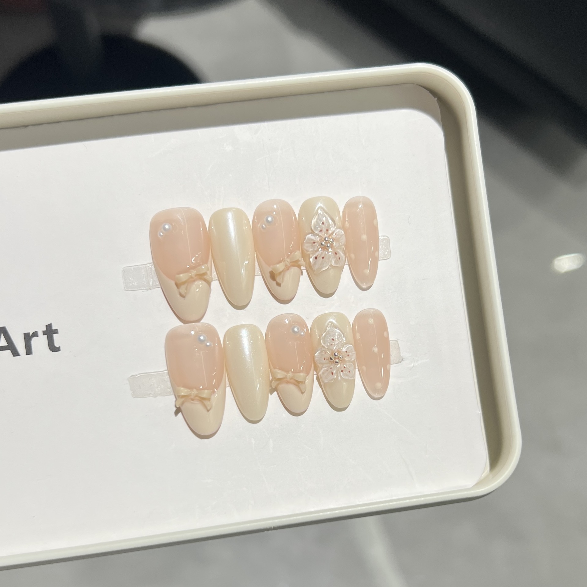 10 Peças de Unhas Postiças Art - Pressed Flower Art avaliação e preço